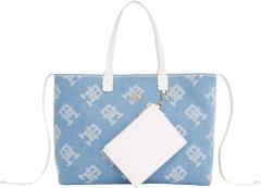 Shopper Damen Denim Mono Tommy Hilfiger Iconic