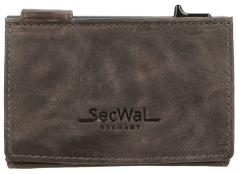 SecWal Lederetui mit Kartenhalter schwarz Matt Hunter