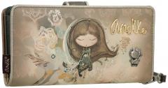 großes Damenportemonnaie Anekke Real bestickt metallic