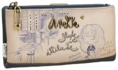 Anekke Geldtasche beige blau Mademoiselle Studio Modeatelier