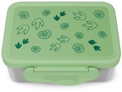 Ergobag Edelstahl Brotdose Dschungel hellgrün Fossilien