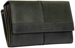 große Damengeldtasche dunkelgrün Vintage Maitre Birkenfeld Diedburg