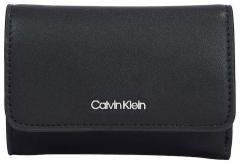 Calvin Klein Überschlagbörse Must Trifold Schwarz Silber