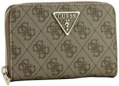 Guess Zipbörse Laurel SLG Latte Logo beige braun 4g Alloverprint