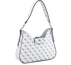 Schultertasche Guess Eco Brenton Hobo White Logo Alloverprint