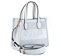 Kurzgrifftasche Mini Katey Perf White Lasercut Musterung 