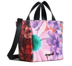 auffällige Henkeltasche Desigual Lacroix Purple Rain Valdivia Flechtoptik
