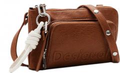 Handybag Desigual Half Logo 24 Lisa Cuero West Cognac