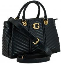 Kurzgrifftasche Girlfriend Satchel Black Lovide Guess gesteppt
