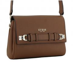 Guess Schultertasche Gregoria Crossbody Flap Cognac braun