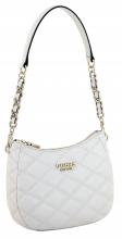 Schultertasche Guess Tamsin Off White gesteppt warmweiß