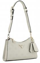 Top Zip Shoulder Bag hellbeige Guess Cresidia II Bone Logoprägung