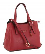 Kurzgrifftasche L.Credi Munich Banu rot gold Anhänger