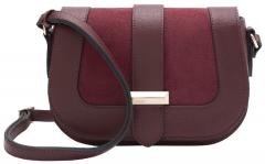 L.Credi Überschlagtasche Petrina Wine Velour nachhaltig