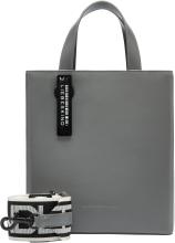 Kurzgrifftasche Leder grau Liebeskind Paper Bag Tote M Rock Security Tag