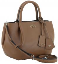raffinierte Kurzgrifftasche cognacbraun Girlfriend Satchel Guess Amorette