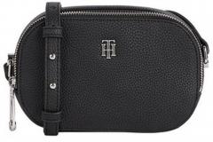 schlichte Schultertasche Schwarz Tommy Hilfiger TH Element Camera Bag Black Silber Interlock