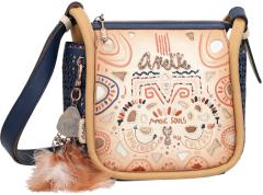 Menire Tribe Schultertasche Stickerei Cutouts Anekke Federanhänger