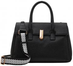 L.Credi Damentasche mit kleinem Überschlag Odeya Schwarz