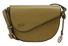 Überschlagtasche Iris Olive L.Credi Markenanhänger grün