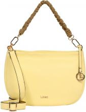 Flechtriemen Beuteltasche L.Credi Munich Irina Amarillo Zitronengelb Pastell Logoanhänger