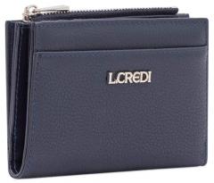 dunkelblaues Portmonee klappbar L.Credi Filippa