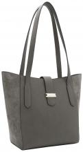 L.Credi Shopper mit Velour Petrina Dark Taupe
