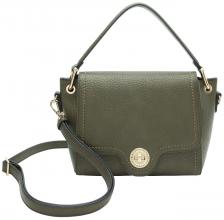 L.Credi Überschlagtasche Pakisa Forest Green Drehverschluss