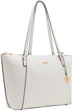 eleganter Shopper L.Credi weiß Michaela nachhaltig Kontrast