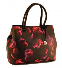 L.Credi Sevilla Henkeltache Synthetik Schwarz Rosen