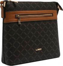 L.Credi Damentasche Filiberta Dunkelbraun Logoprint