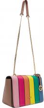 L.Credi kleine Überschlagtasche Kettenriemen bunt Klara