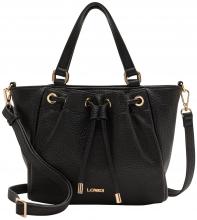 L.Credi Henkeltasche Small Oralie schwarz genarbt nachhaltig