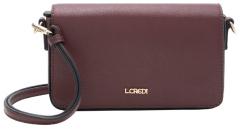 L.Credi Überschlagtasche mit Etui klassisch Jane Wine Dunkelrot