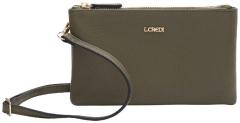 zweigeteilte Crossovertasche klein L.Credi grün Ella vegan Forest schmal
