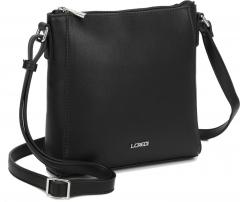 L.Credi Umhängetasche Polly klassisch Schwarz vegan