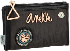 kleine Geldbörse Anekke Nature Woods Logoprint Eco friendly schwarz