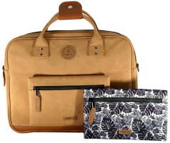 Arbeitstasche Cabaia Moscou abwischbar Messenger braun Wechseltasche M