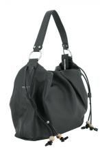 Leder Hobo Bag Gianni Chiarini Peonia Nero Black