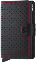 Lederetui mit Aluminiumhülle Perforated Black Red Secrid RFID