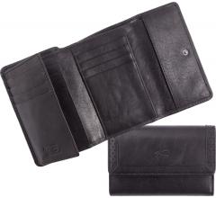 Damenbörse Talara Medium Flap Camel Active schwarz Cutouts Leder