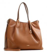 Beuteltasche L.Credi Ebony Cognac Doppelhenkel Anhänger