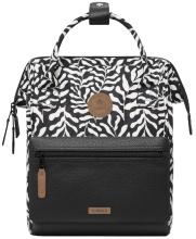 Cabaia kleiner Backpack Luanda Small Blättermuster schwarz weiß nachhaltig