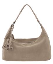 Les Visionnaires Leonie Cozy Hobo Mushroom Beuteltasche beige Velours