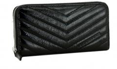 Les Visionnaires Langbörse schwarz glänzend Sophie Quilting Metallic