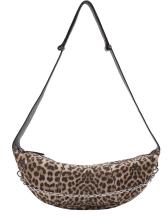 Velourstasche Leoprint Les Visionnaires Zoe Cozy Chain
