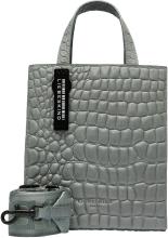 Ledertasche Liebeskind Berlin Kroko Paper Bag Tote S Blaugrau Oxyd Tag