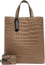 Liebeskind Ledertasche in Reptiloptik Paper Bag Medium Praline Braun 