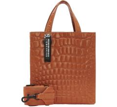 Liebeskind Tote Paper Bag Kroko Dark Mandarine orange geprägt