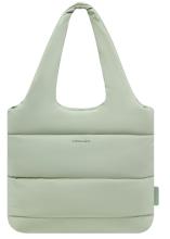 Kapten and Son Beuteltasche groß Skara Cloud Shopper Soft Green Puffy Optik